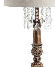 Load image into Gallery viewer, 34" Brown Novelty Table Lamp With Drum Shade
