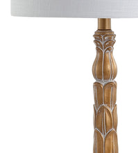 Load image into Gallery viewer, 29" Antiqued Gold Table Lamp With Drum Shade
