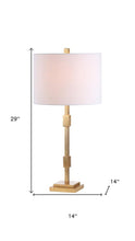 Load image into Gallery viewer, 29" Gold Novelty Table Lamp With Globe Shade
