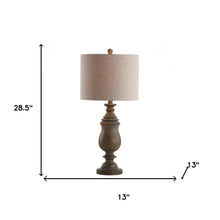 Load image into Gallery viewer, 29" Brown Novelty Table Lamp With Globe Shade
