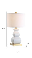 Load image into Gallery viewer, 26" Gold Novelty Table Lamp With Globe Shade
