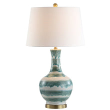 Load image into Gallery viewer, 31" Gold Round Table Lamp With Globe Shade
