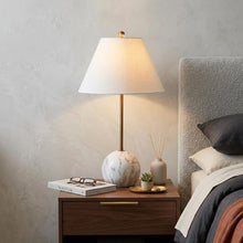 Load image into Gallery viewer, 29" White Globe Table Lamp With Globe Shade
