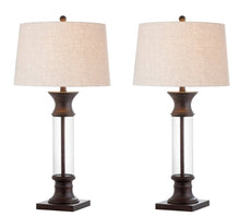 Load image into Gallery viewer, Set of Two 32" Bronze Novelty Table Lamps With Empire Shades

