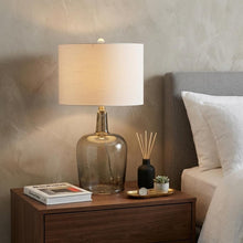 Load image into Gallery viewer, 26" Clear Urn Table Lamp With Drum Shade
