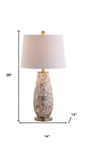 Load image into Gallery viewer, 28" Gold Novelty Table Lamp With Drum Shade
