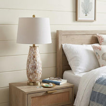 Load image into Gallery viewer, 28" Gold Novelty Table Lamp With Drum Shade
