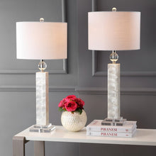 Load image into Gallery viewer, Set of Two 32" Clear Novelty Table Lamps With Drum Shades
