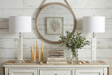 Load image into Gallery viewer, Set of Two 32" Clear Novelty Table Lamps With Drum Shades

