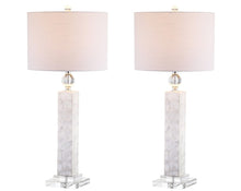 Load image into Gallery viewer, Set of Two 32" Clear Novelty Table Lamps With Drum Shades
