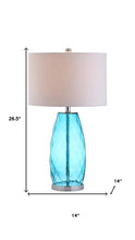 Load image into Gallery viewer, 27" Silver Table Lamp With Drum Shade
