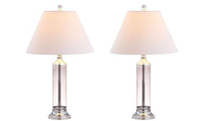 Load image into Gallery viewer, Set of Two 29" Silver Novelty Table Lamps With Empire Shades
