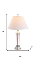 Load image into Gallery viewer, Set of Two 29" Silver Novelty Table Lamps With Empire Shades
