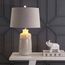 Load image into Gallery viewer, 26" Cream Table Lamp With Drum Shade
