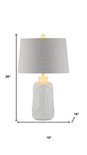Load image into Gallery viewer, 26" Cream Table Lamp With Drum Shade
