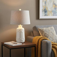 Load image into Gallery viewer, 26" Cream Table Lamp With Drum Shade
