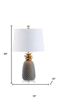 Load image into Gallery viewer, 23" Clear Globe Table Lamp With Drum Shade
