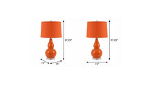 Load image into Gallery viewer, Set of Two 27" Clear Novelty Table Lamps With Globe Shades
