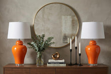Load image into Gallery viewer, Set of Two 27" Clear Novelty Table Lamps With Globe Shades
