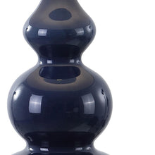 Load image into Gallery viewer, 28" Navy Blue And Gold Novelty Table Lamp With Empire Shade
