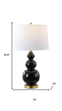 Load image into Gallery viewer, 28" Gold Novelty Table Lamp With Drum Shade
