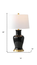 Load image into Gallery viewer, 29" Gold Urn Table Lamp With Drum Shade
