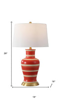Load image into Gallery viewer, 29" Gold Urn Table Lamp With Drum Shade
