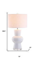Load image into Gallery viewer, 29" Clear Novelty Table Lamp With Drum Shade
