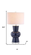 Load image into Gallery viewer, 29" Clear Novelty Table Lamp With Drum Shade
