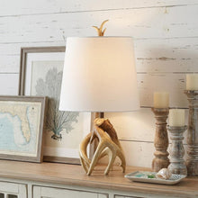 Load image into Gallery viewer, 19" Brown Novelty Table Lamp With Globe Shade
