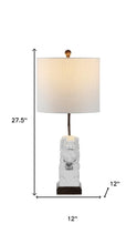 Load image into Gallery viewer, 28" Brown Novelty Table Lamp With Globe Shade
