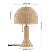 Load image into Gallery viewer, 22" Light Brown Table Lamp With Globe Shade
