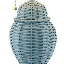 Load image into Gallery viewer, Set of Two 21" Blue Urn Table Lamps With Empire Shades
