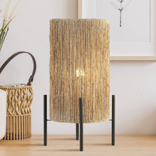 Load image into Gallery viewer, 17" Black Table Lamp With Cylinder Shade
