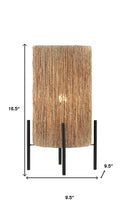 Load image into Gallery viewer, 17" Black Table Lamp With Cylinder Shade
