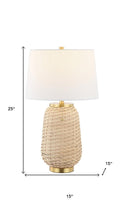 Load image into Gallery viewer, 25" Gold Urn Table Lamp With Empire Shade
