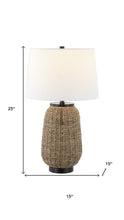 Load image into Gallery viewer, 25" Antiqued Bronze Urn Table Lamp With Empire Shade
