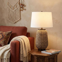 Load image into Gallery viewer, 25" Antiqued Bronze Urn Table Lamp With Empire Shade
