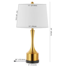 Load image into Gallery viewer, Set of Two 26" Black Table Lamps With Empire Shades
