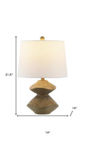 Load image into Gallery viewer, 22" Golden Brown Novelty Table Lamp With Empire Shade
