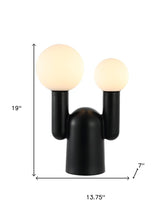 Load image into Gallery viewer, 19" Black Two Light Novelty Globe Lamp

