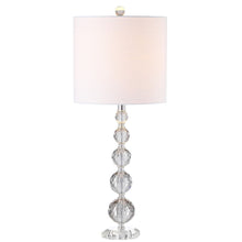 Load image into Gallery viewer, Set of Two 27" Clear Table Lamps With Drum Shades
