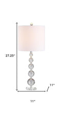 Load image into Gallery viewer, Set of Two 27" Clear Table Lamps With Drum Shades
