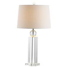 Load image into Gallery viewer, 29" Silver And Clear Table Lamp With Empire Shade
