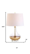 Load image into Gallery viewer, 25" Clear Novelty Table Lamp LED With Drum Shade
