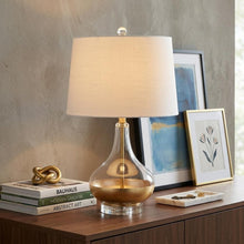 Load image into Gallery viewer, 25" Clear Novelty Table Lamp LED With Drum Shade
