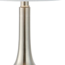 Load image into Gallery viewer, Set of Two 25" Clear Gourd Table Lamps With Drum Shades

