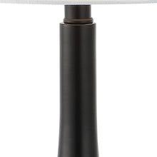 Load image into Gallery viewer, Set of Two 25" Clear Gourd Table Lamps With Drum Shades
