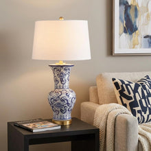 Load image into Gallery viewer, 29" Gold Novelty Table Lamp LED With Drum Shade
