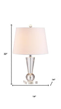 Load image into Gallery viewer, 22" Clear Urn Table Lamp With Empire Shade
